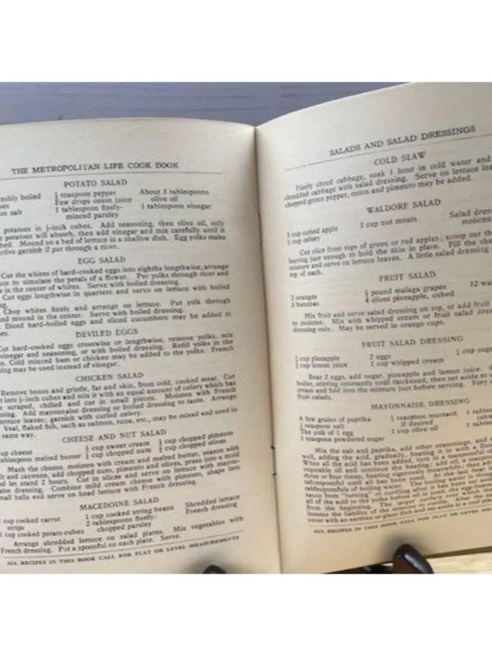 The Metropolitan Cook Book 1925 Antique Recipe Book Metropolitan Life Insurance